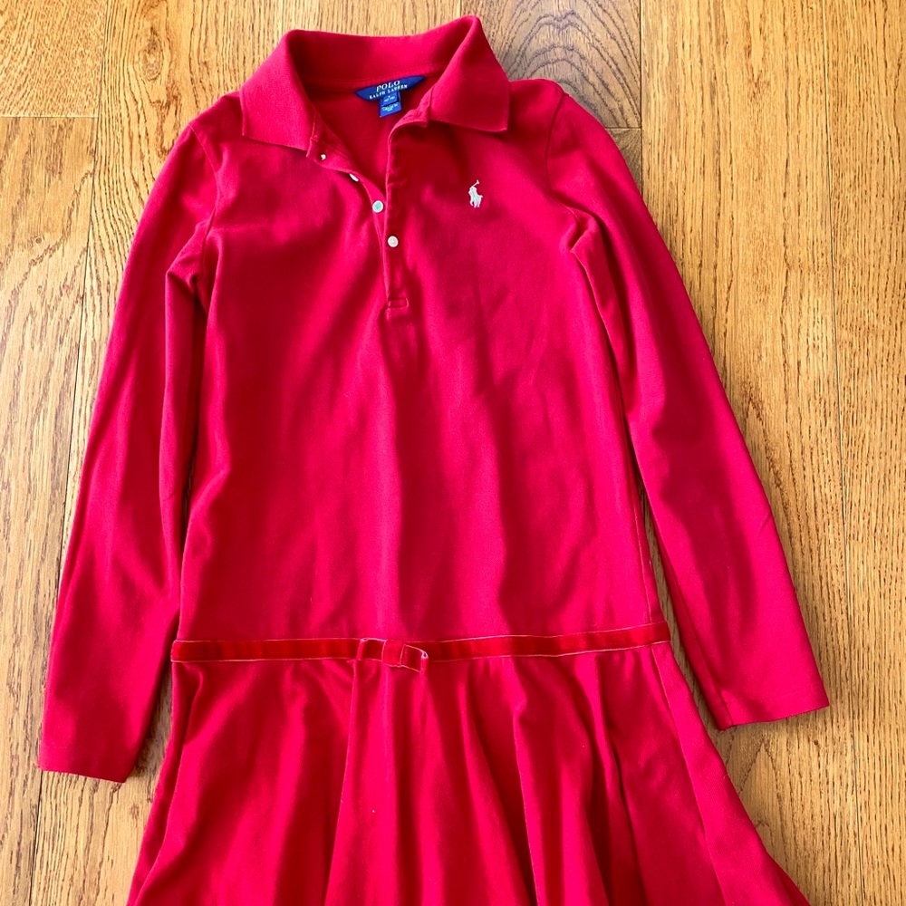 Polo by Ralph Lauren Long-Sleeve Polo Dress, Size L( 12-24 )
